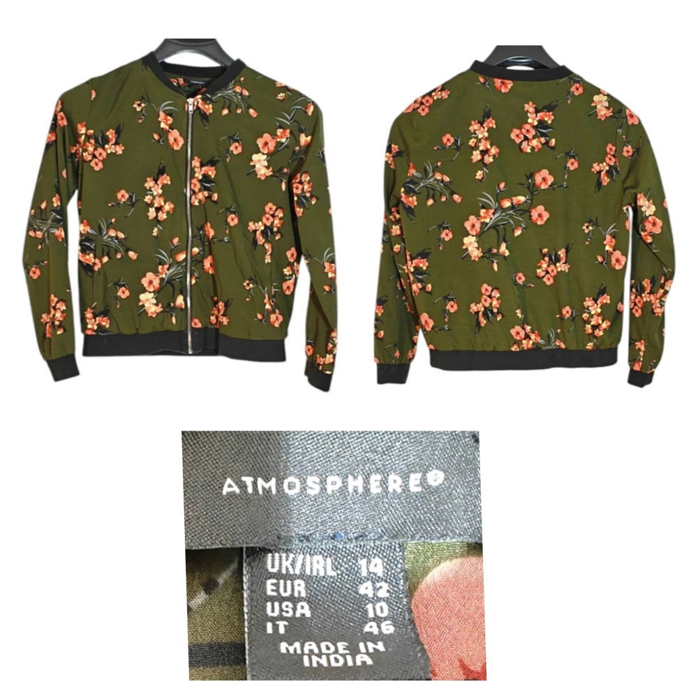 Atmosphere Floral Jacket - Green and Pink